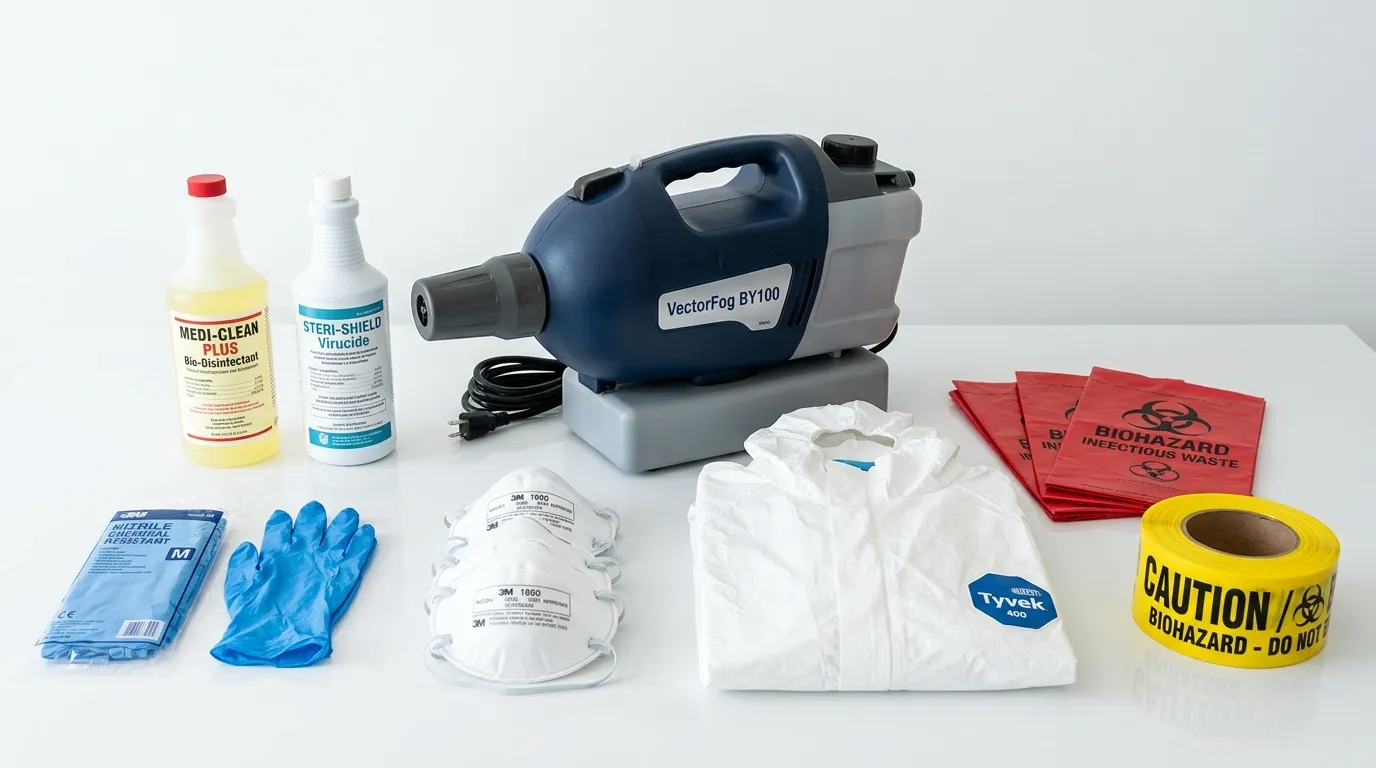 Professional biohazard remediation crew working in Woodlawn